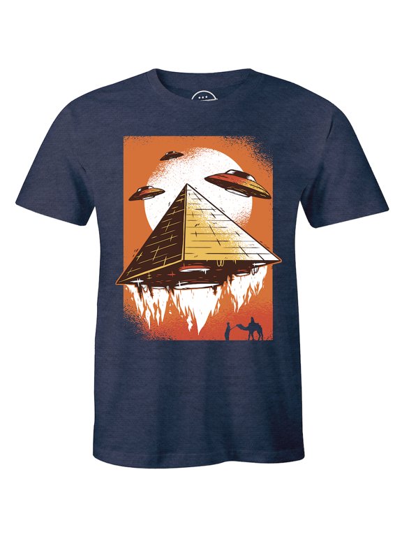 Alien UFO Egpyt Pyramid Abduction Area 51 Gift Men's T-Shirt