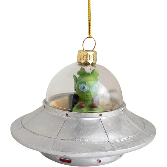 Alien UFO Flying Saucer Spaceship Christmas Tree Ornament