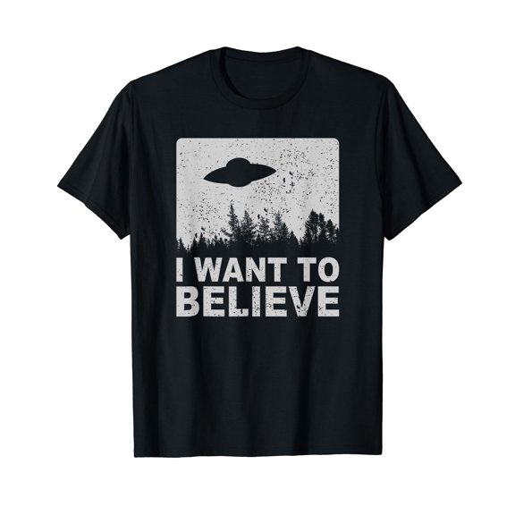 Alien UFO Hunter Fun Alien Spaceship I Want to Believe T-Shirt