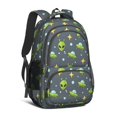 thumbnail image 1 of Alien UFO Medium Gray Pattern Backpack for School, Cute School Bag with Adjustable Shoulder Straps and Padded Back, 16.9"x12.6"x5.9", 1 of 5