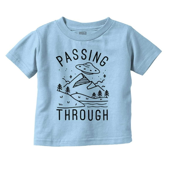 Alien UFO Passing Through Cute Funny Toddler Boy Girl T Shirt Infant Toddler Brisco Brands 2T