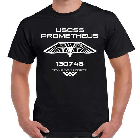 Alien USCSS Prometheus White Logo Adult Shirt-XL