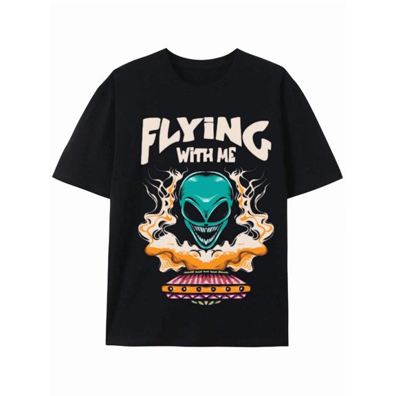 Alien Ufo Graphic Tee: Flying with Me