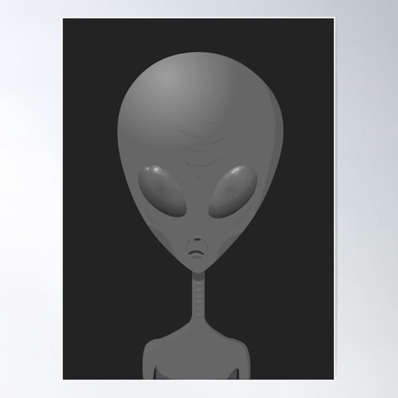 Alien Ufo Head Area51 Eyes Scary Spooky Poster Wall Art Modern Wall Decor For Living Room Bedroom Art