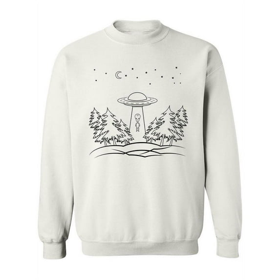 Alien Ufo On The Forest Sweatshirt Women -Image by Shutterstock, Female 3X-Large
