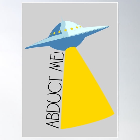 Alien Ufo Unidentified Flying Object Craft Poster Wall Art, Modern Wall Decor For Living Room Bedroom, 16x24 UNFRAMED