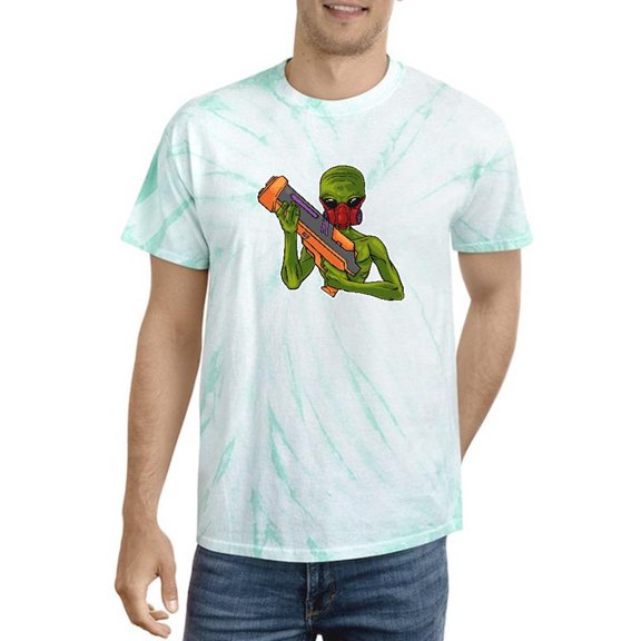 Alien W Toy Gun Men T-Shirt Tie Dye Cyclone Men -Image by Shutterstock, Male Small