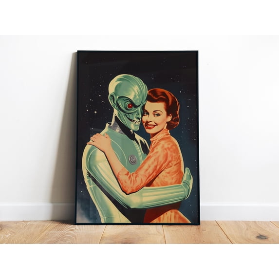 Alien Wall Art Sci Fi Poster Printable Alien Print Weird Alien ...