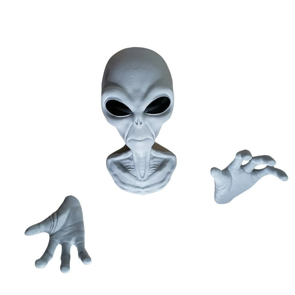 Alien Wall Sculpture, Creative Collectible Statue for Halloween Decor, Club Bar Living Room Bedroom Wall Art, Magnetic Mount, Unique Home Decor