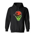 thumbnail image 1 of Alien Wearing Snapback Hat   Hoodie Men -Image by Shutterstock, Male x-Large, 1 of 4