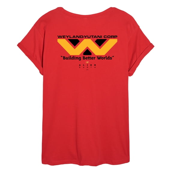 Alien - Weyland Yutani Corp - Juniors Oversized Graphic T-Shirt