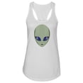 thumbnail image 1 of Alien With Space Eyes Racerback Tank Women -SPIdeals Designs, Female Small, 1 of 4