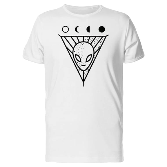 Alien With Triangle And Circles T-Shirt Men -Image by Shutterstock, Male 4X-Large