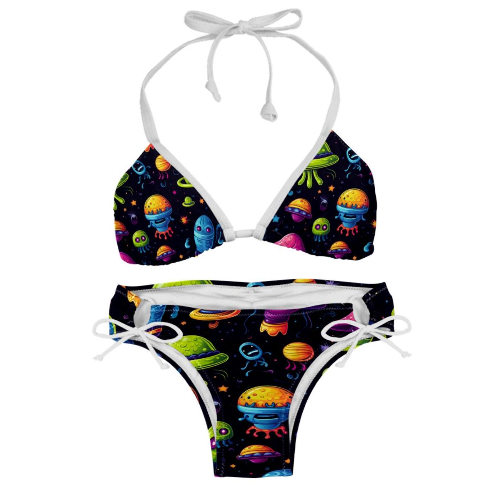 Alien Women's Detachable Sponge Adjustable Strap Bikini Set Swim Suit ...