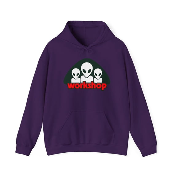 Alien Workshop 3 Aliens Black Retro Skateboarding Hoodie Design - 3XL / Purple