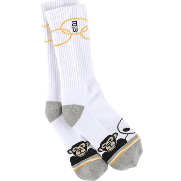 Alien Workshop Missing Link Crew Socks White - Single Pair