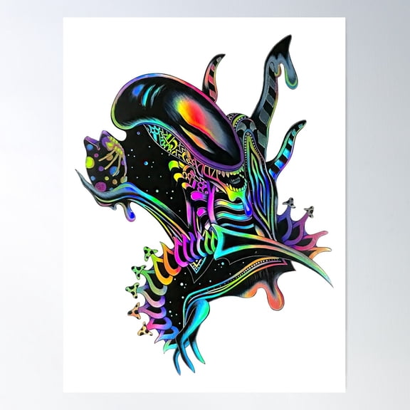 Alien Xenomorph Poster Wall Art, Modern Wall Decor For Living Room Bedroom, 12x18 UNFRAMED