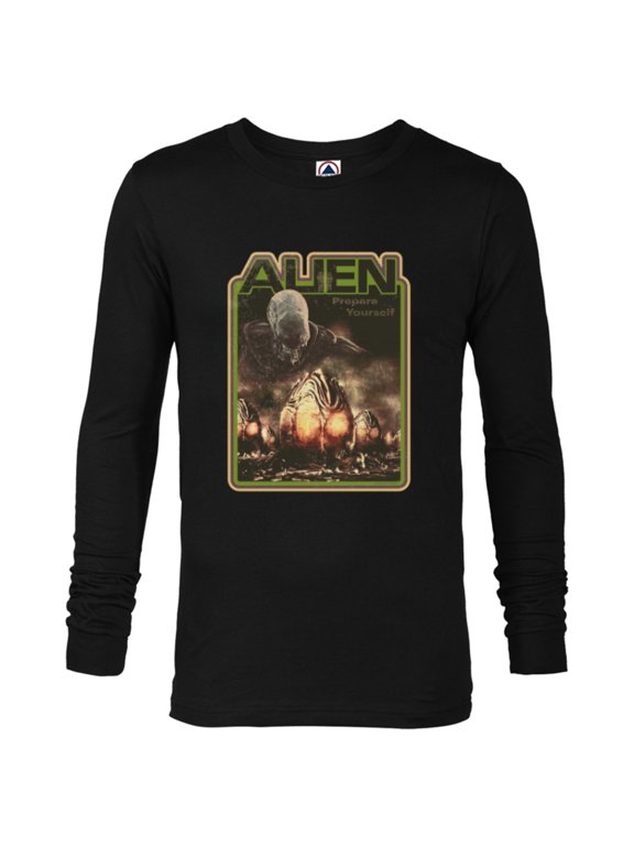 Xenomorph Prepare Yourself Retro - Long Sleeve T-Shirt for Men - Customized-Black