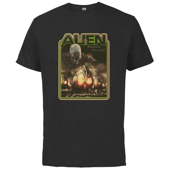 Alien Xenomorph Prepare Yourself Retro - Short Sleeve Cotton T-Shirt for Adults - Customized-Black