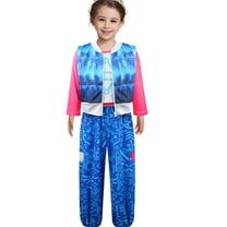 Alien Zombies Cheerleader Costumes for Girls Halloween Birthday Party Cosplay, 4-5Y