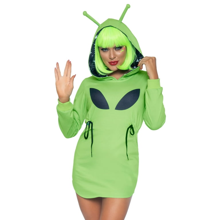 Alien fleece hoodie dress 