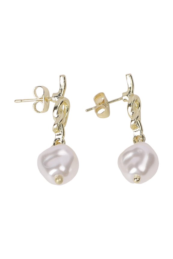 Alien pearl pendant earrings
