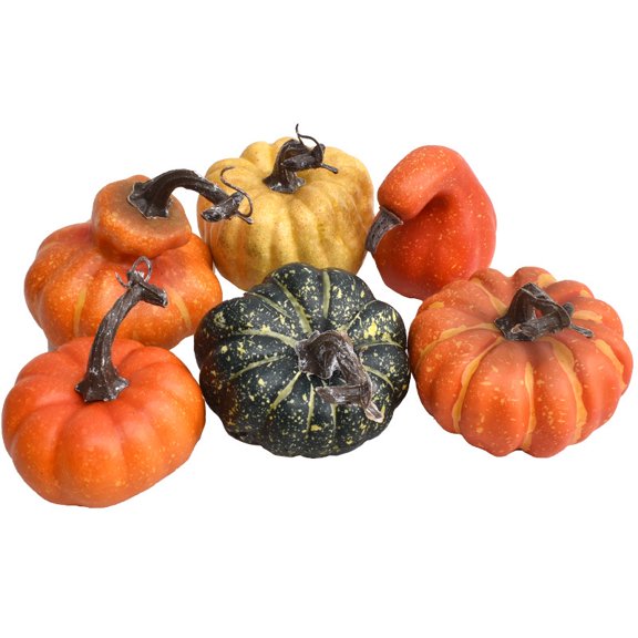 Alien pumpkin set, realistic curved pumpkin, Halloween prop model, autumn harvest vegetable decoration, small pumpkin