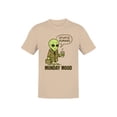 thumbnail image 1 of Alien's Monday Mood Humor Design Men's T-shirt, 1 of 3