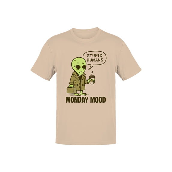 Alien's Monday Mood Humor Design Men's T-shirt