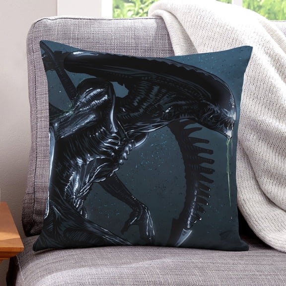 Alien-themed plush velvet Pillow Cover Case Gifts Pillowcase Home Decorative Throw Cushion Birthday Present Fans Lover