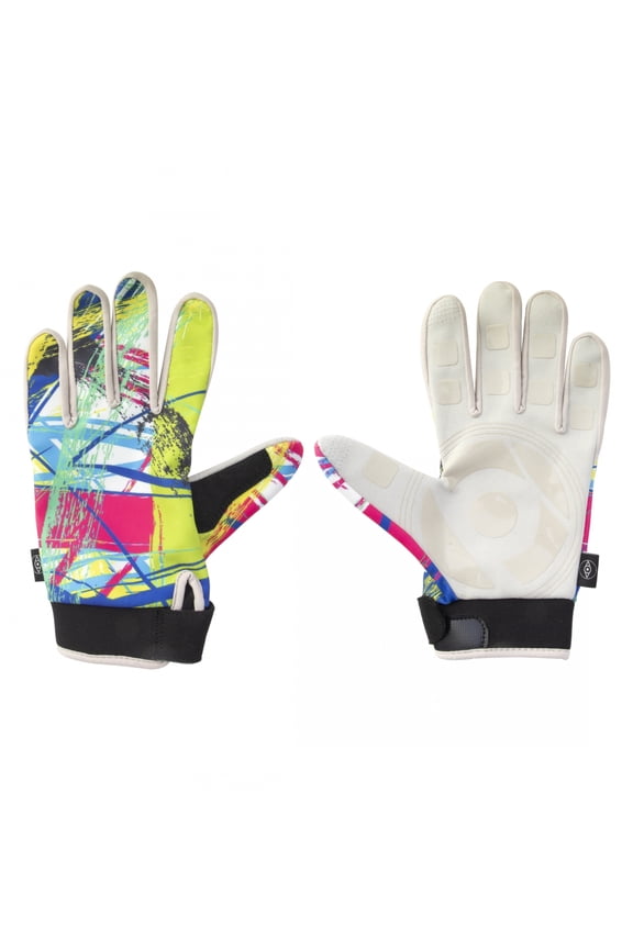 Invisible Touch Gloves Pink/Blue/Yellow MD Unisex Full Finger