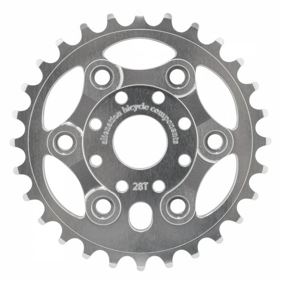 Alienation Lynx Chainring 28t 1pc 1/8 Aluminum Silver BMX Bike