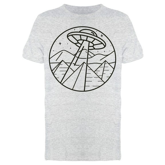 Aliens And Pyramids T-Shirt Men -Image by Shutterstock, Male XX-Large