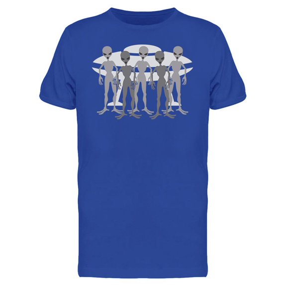 Aliens And Spaceship T-Shirt Men -Image by Shutterstock, Male Small