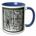 thumbnail image 1 of 3drose, Aliens and Spaceships with Text - Humans Are Weird, 15oz Two-tone Blue Mug, 1 of 6