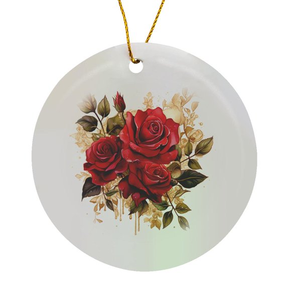 3drose, Aliens and Ufos Alien Dude 1 on Transparent, Circle Porcelain Ornament