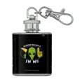 thumbnail image 1 of Aliens Believe in Me Funny Humor Stainless Steel 1oz Mini Flask Key Chain, 1 of 4
