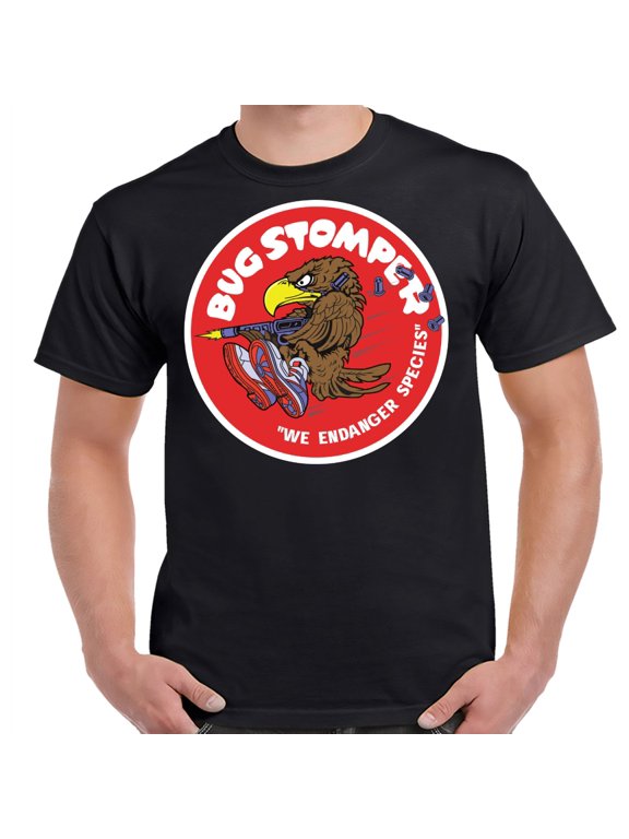 Aliens Bug Stomper We Endanger Species Red Logo T-Shirt-Small
