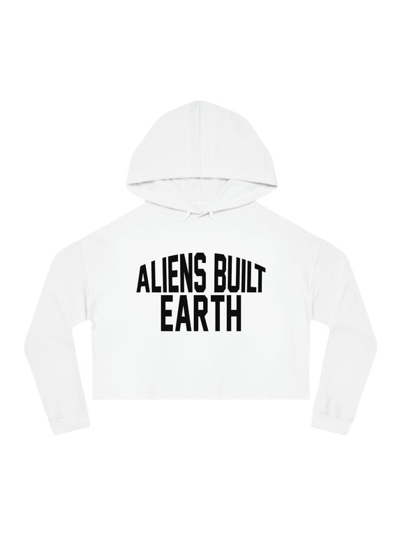 Aliens Built Earth Women’s Cropped Pullover