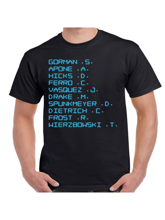 Aliens Colonial Marines Names T-Shirt-Large