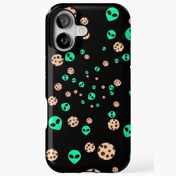 Aliens Eating Chocolate Chip Cookies In Space iPhone Case 17 11 12 13 14 15 16 Pro Max