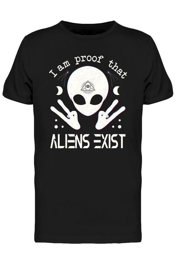 Aliens Exist Design T-Shirt Men -Image by Shutterstock, Male Medium