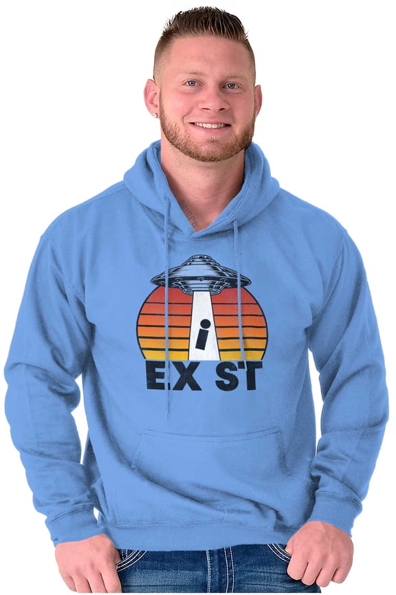 Aliens Exist UFO Beam Cool Believers Hoodie Sweatshirt Women Men Brisco Brands L