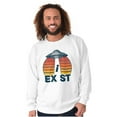 thumbnail image 1 of Aliens Exist UFO Beam Cool Believers Sweatshirt for Men or Women Brisco Brands S, 1 of 6