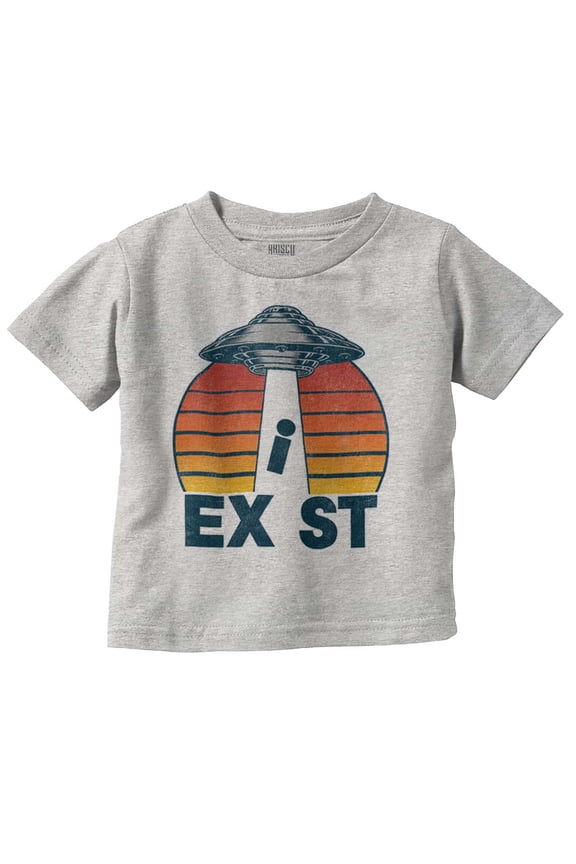 Aliens Exist UFO Beam Cool Believers Toddler Boy Girl T Shirt Infant Toddler Brisco Brands 3T