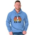 thumbnail image 1 of Aliens Exist UFO Beam Cool Believers Unisex Plus Fleece Graphic Hoodie Brisco Brands 2X, 1 of 5