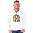 thumbnail image 1 of Aliens Exist UFO Beam Cool Believers Unisex Plus Fleece Graphic Hoodie Brisco Brands 5X, 1 of 5