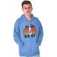thumbnail image 1 of Aliens Exist UFO Beam Cool Believers Zip Up Hoodie Men's Women's Brisco Brands 2X, 1 of 6