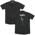 thumbnail image 1 of Aliens Kanji Poster (Back Print) Adult Work Shirt Black, 1 of 3