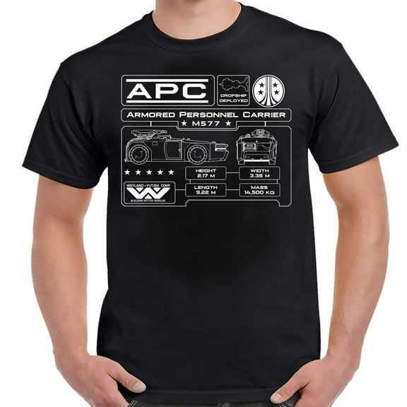Aliens M577 APC Specifications Data Plate T-Shirt-Large